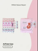 Apple AirPods Pro için Liçi Desenli Deri Kulaklık Kılıfı - Rüya Dünyası + Asma Zinciri - 2