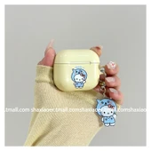 AirPods 2 Uyumlu Miffy Hellokitty Kılıf - Pembe Tekli + Kolye - 9