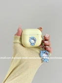 AirPods 2 Uyumlu Miffy Hellokitty Kılıf - Pembe Tekli + Kolye - 4