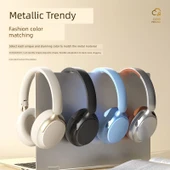 Gürültü Önleyici Kablosuz Bluetooth 5.2 Oyuncu Kulaklığı - Retro Kahve - 2