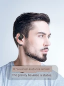 Siyah Hava İletimli Bluetooth Kulaklık - Şarj Kutulu ve Başlıklı, Dijital Ekranlı Yeni Model 5.4 - 4