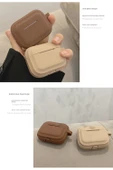 Airpods Pro 2 için Minimalist Sonbahar Kış Kulaklık Kılıfı - Çizgili Haki - 8