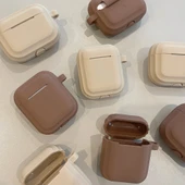 Airpods Pro 2 için Minimalist Sonbahar Kış Kulaklık Kılıfı - Çizgili Haki - 4