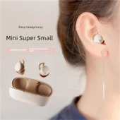 Bluetooth 5.0 Mini Kulak İçi Gizli Kablosuz Kulaklık - Kaya Grisi - 2