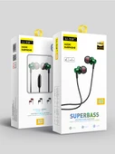 3.5mm Metal Subwoofer Kulak İçi Mikrofonlu Kablolu Kulaklık - Siyah - 3