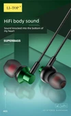 3.5mm Metal Subwoofer Kulak İçi Mikrofonlu Kablolu Kulaklık - Siyah - 9