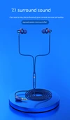 Type-C Düz Girişli Kablolu Kulak İçi Kulaklık - Mavi - 4