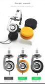 Bluetooth Retro Kulaklık - Yıldız Ay Gümüş - Turuncu/Siyah Süngerli thumbnail 6