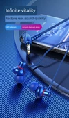 Type-C Düz Girişli Kablolu Kulak İçi Kulaklık - Mavi - 5