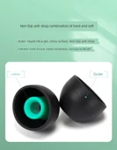 Silikon Kulaklık Ucu Kutusu - Zümrüt Yeşili - Plus Küçük Boy - 2 Çift thumbnail 9