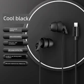 Kulak İçi Gürültü Önleyici Kablolu Kulaklık - Siyah - Apple Uyumlu - 1