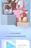 Kedi Kulaklı Kablosuz Bluetooth Kulaklık - LV6 Kahve - 11