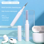 Kulaklık Temizleme Fırçası - Çok Fonksiyonlu Bluetooth Kulaklık Temizleme Kalemi - Siyah thumbnail 3