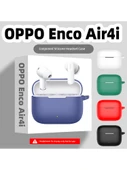 Oppo Enco Air4i Silikon Koruyucu Kılıf - Çin Kırmızısı + Kancalı - 2