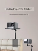 Ayarlanabilir Projektör Braketi - 22-40cm Karbon Çelik Teleskopik Çubuk - Metal Takviyeli Pan-Tilt - 7