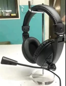 Mikrofonlu Kablolu Kulaklık - 3.5mm Girişli - Bilgisayar ve Eğitim İçin - Siyah - 2