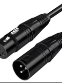 XLR Mikrofon Kablosu Çift Bağlantılı Ses Kablosu - 0.5 Metre - 5
