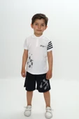Toontoy Erkek Çocuk Polo Yaka Baskılı Şortlu Takım - 1