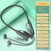 Boyundan Askılı Bluetooth Kulaklık - Siyah - Yarım Kulak İçi - 1