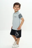 Toontoy Erkek Çocuk Polo Yaka Baskılı Şortlu Takım - 6