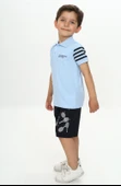 Toontoy Erkek Çocuk Polo Yaka Baskılı Şortlu Takım - 11