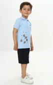 Toontoy Erkek Çocuk Polo Yaka Baskılı Şortlu Takım - 10