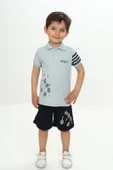 Toontoy Erkek Çocuk Polo Yaka Baskılı Şortlu Takım - 5