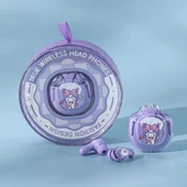 Sanrio Karakterli Kablosuz Bluetooth Gürültü Önleyici Kulak İçi Kulaklık - Mor Culomi - 1