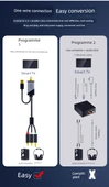 TV Ses Adaptör Kablosu - Siyah - 3m - Optik Fiber - 3.5mm + 2RCA - 9