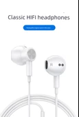 3.5mm Yuvarlak Girişli Mikrofonlu Kulak İçi Kulaklık - Beyaz - 6