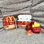 Patates Burger AirPods Pro/Pro 2 Kılıf - Yarı Şeffaf + Patates Çan Kolye - 11