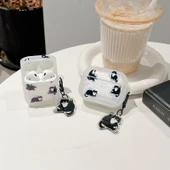 Mavi Yıldızlı Siyah Kedi AirPods Pro 2. Nesil Kılıfı ve Kolye - 6