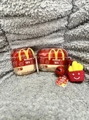 Patates Burger AirPods Pro/Pro 2 Kılıf - Yarı Şeffaf + Patates Çan Kolye - 6