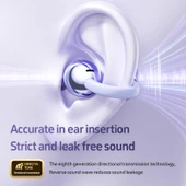 Kulak Klipsli Bluetooth 5.4 Kulaklık - M108 - Siyah Supreme Versiyon - 5