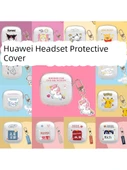 Huawei FreeBuds 6 Kılıf - Şeffaf Oturan Pikachu + Kolye - 2