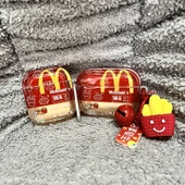 Patates Burger AirPods Pro/Pro 2 Kılıf - Yarı Şeffaf + Patates Çan Kolye - 8