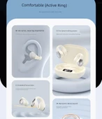 Bluetooth 5.3 Klipsli Kulaklık - Pembe Perfect Versiyon - 11