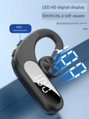 Kemik İletimli Bluetooth 5.3 Kulaklık - Siyah - Dijital Ekran + Şarj Başlığı - 5