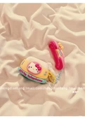 Hello Kitty AirPods Pro 2. Nesil Kılıf - Pembe KT Telefon + Pembe Boncuklu Tavşan Zincir - 10