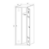 Soyunma Dolabı Metal 2 Kişilik - 5