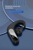 Kemik İletimli Bluetooth 5.3 Kulaklık - Siyah - Dijital Ekran + Şarj Başlığı - 7