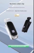 Bluetooth 5.4 Tek Kulaklık - Hızlı Şarjlı - Klipsli - Beyaz Mavi 10 Saat Gürültü Önleyici - 7