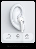 Type-C Arayüzlü Kablolu HiFi Kulak İçi Kulaklık - Klasik Beyaz - 2