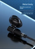 F82 Gaming Kulak İçi Kulaklık - 3.5mm Yuvarlak Giriş - Siyah - 9