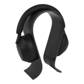 Akrilik Kulaklık Standı - Siyah 5mm Mikro Fiber Detaylı - 1