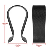 Akrilik Kulaklık Standı - Siyah 5mm Mikro Fiber Detaylı - 9