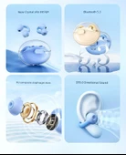 Kemik İletimli Bluetooth 5.3 Kulaklık - Açık Mavi thumbnail 7