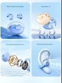 Kemik İletimli Bluetooth 5.3 Kulaklık - Açık Mavi thumbnail 3