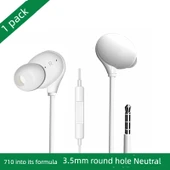 3.5mm Evrensel Kulak İçi Kulaklık - 710 Kulak İçi Basit Model - 3.5mm Yuvarlak Delikli - 1