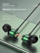 Kablolu Kulak İçi Oyuncu Kulaklığı 3M - Koyu Gece Yeşili - Dolby Surround - Premium Versiyon - Saklama Kutulu - 3